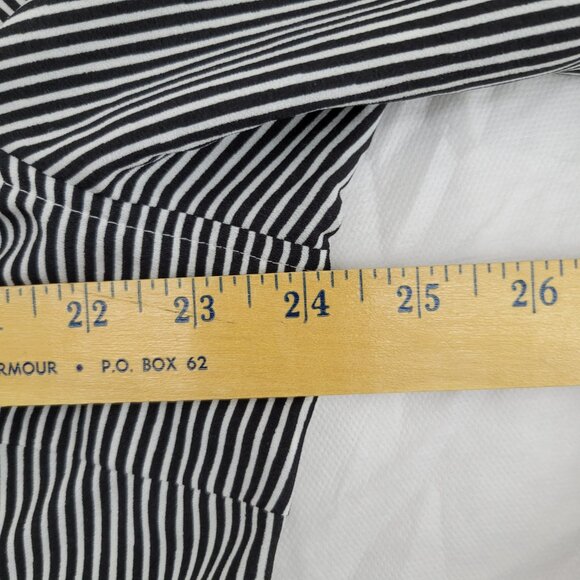 Van Heusen Shirt Women's XXL Charcoal White Stripe Long Sleeve Button Up Collar - Picture 9 of 12